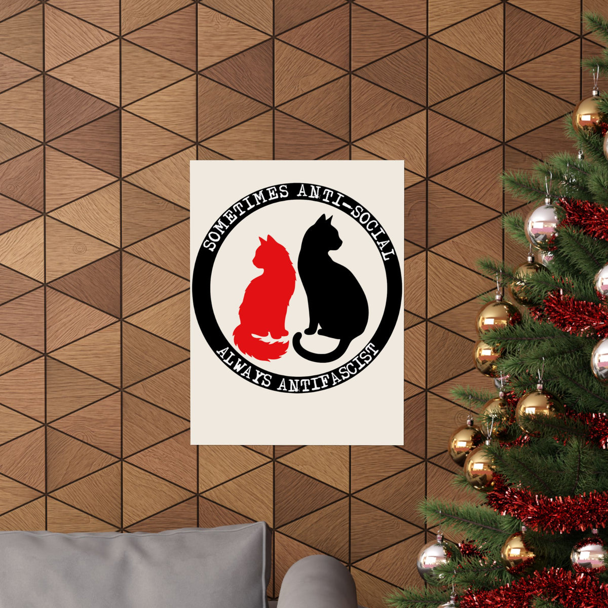Sometimes Anti-Social, Always Antifascist Poster