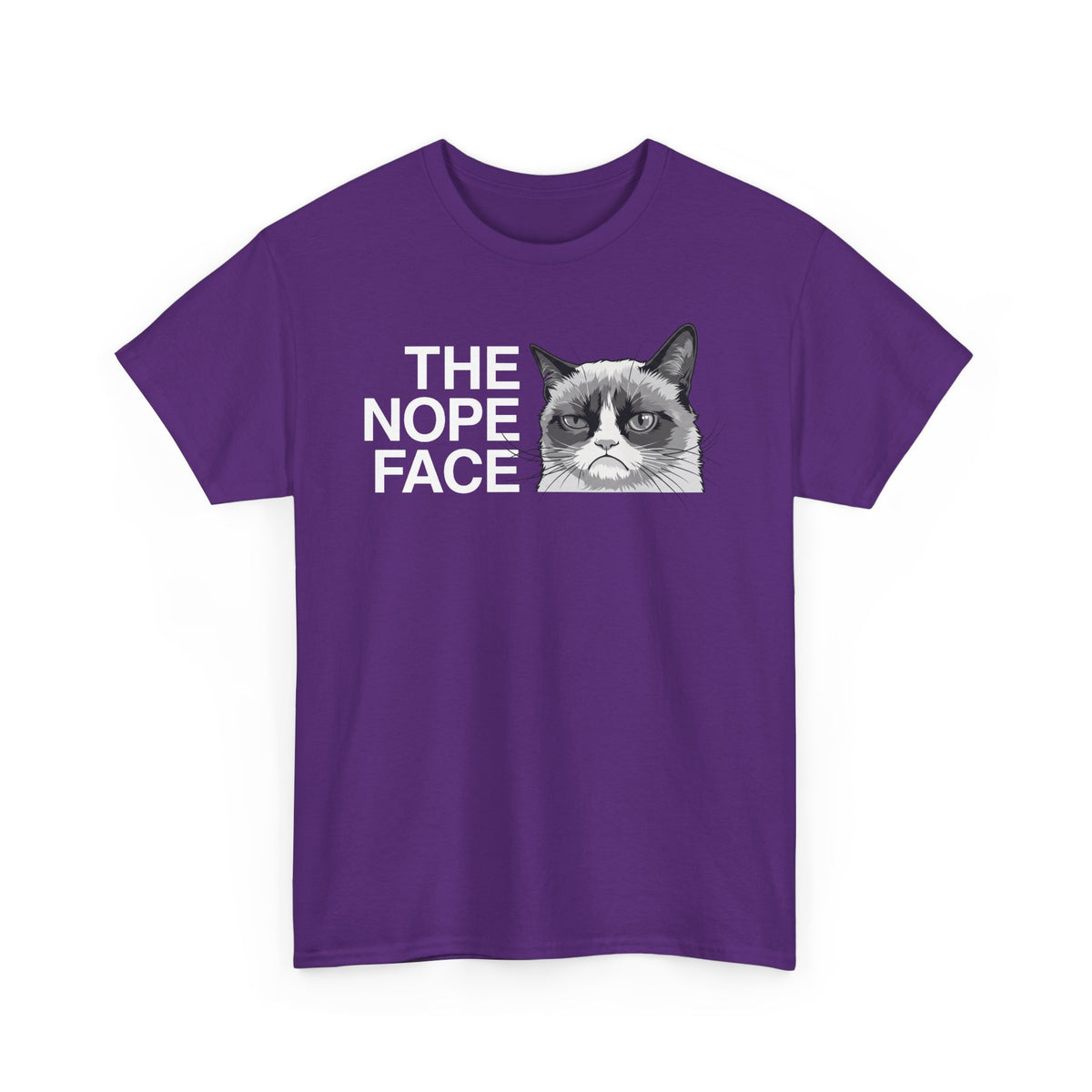 Nope Face Cat T-Shirt — Funny Cat Graphic Tee