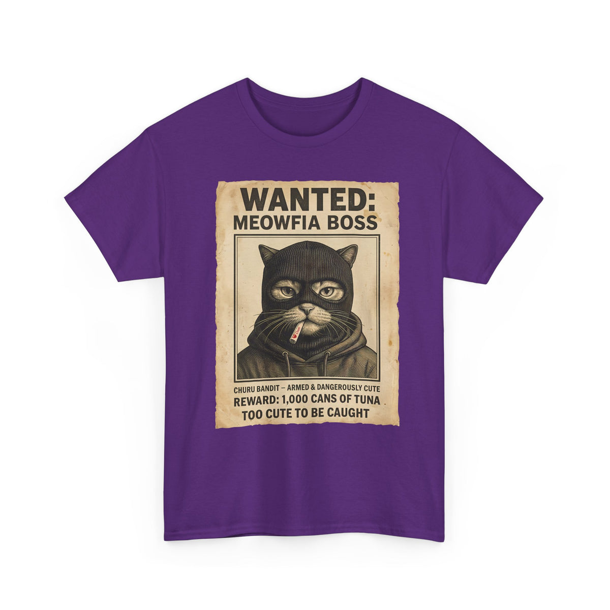 "Meowfia Boss" Wanted Poster Funny Cat T-Shirt
