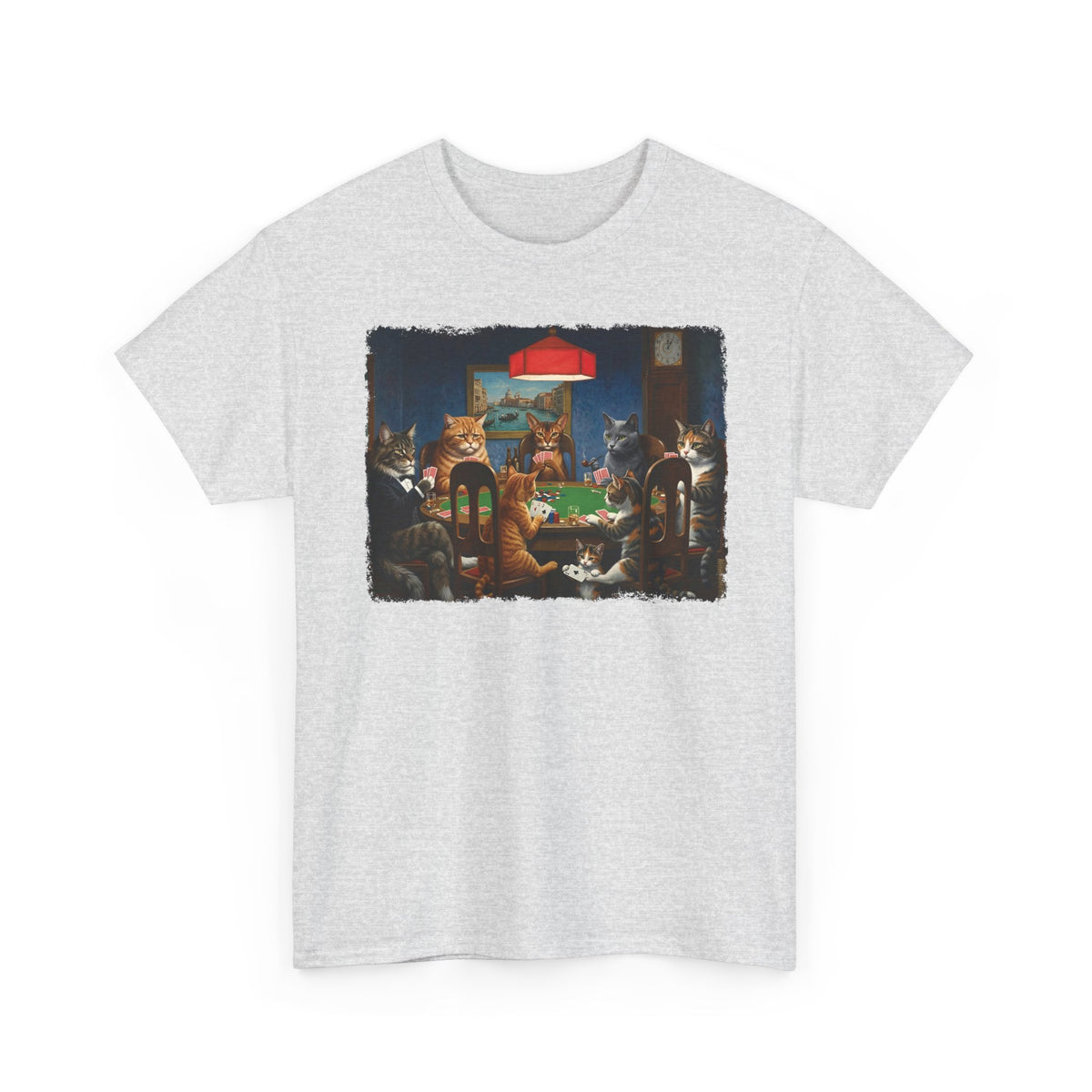 Cats Playing Poker T-Shirt — Funny Poker Cat Art Tee