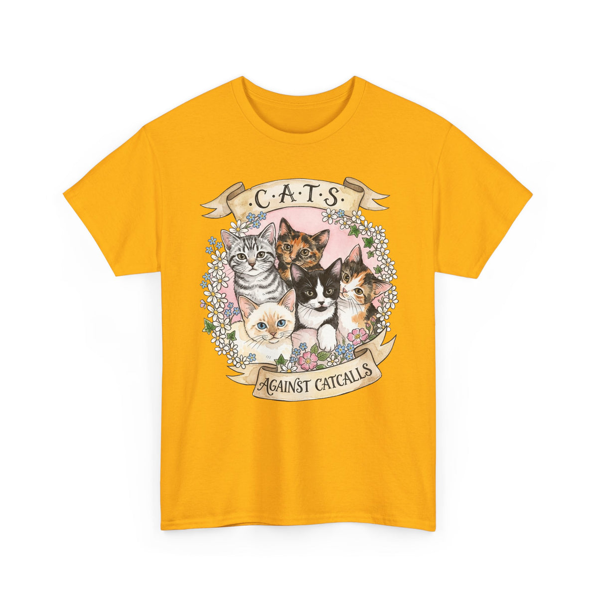 Cat Against Catcalls T-Shirt — Feminist Anti-Harassment Tee