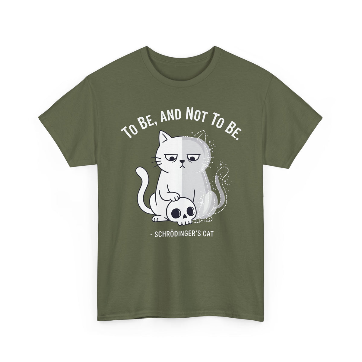 Schrödinger's Cat T-Shirt – "To Be, And Not To Be" Funny Science Cat Tee