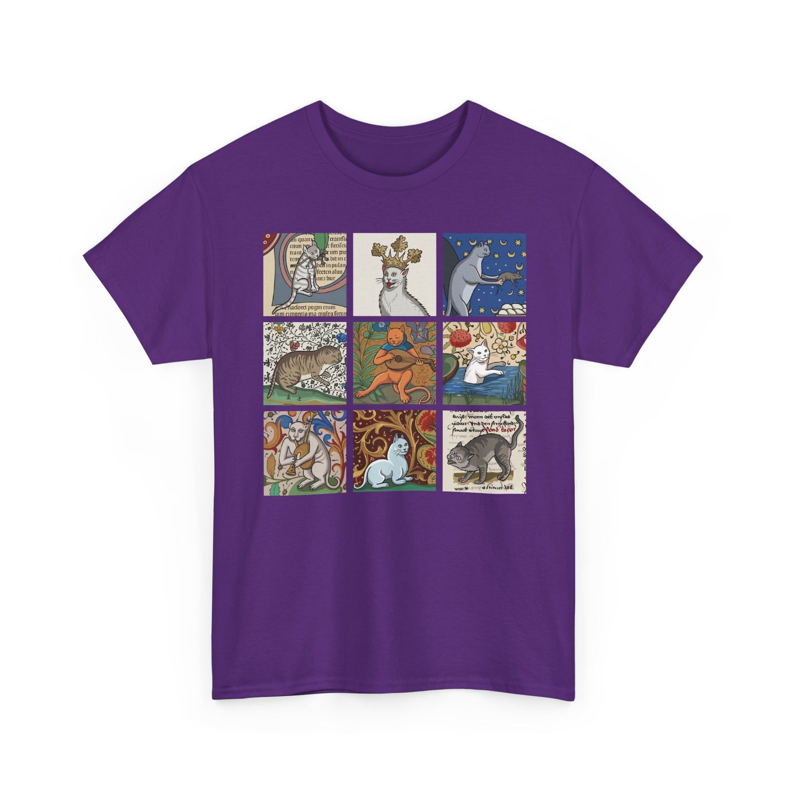 Medieval Cats T-Shirt — Vintage Heraldic Cat Design