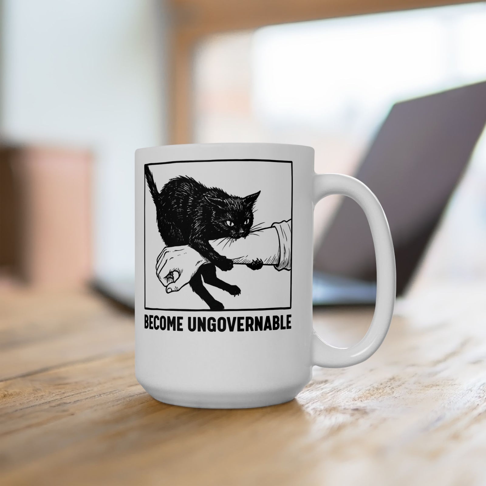 Become Ungovernable Cat Ceramic Mug