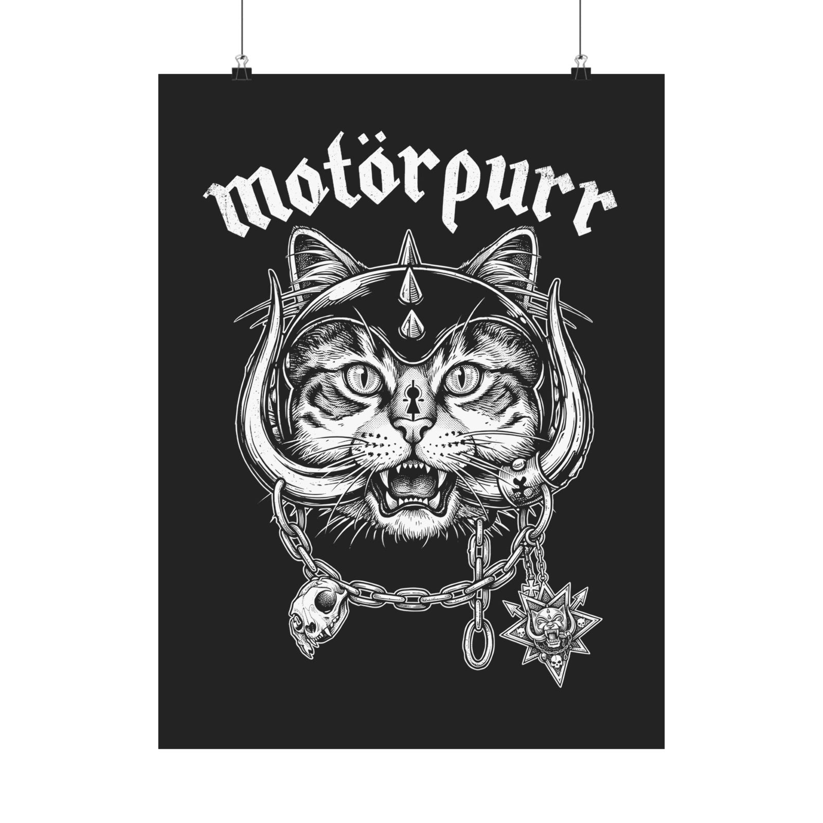 Heavy Metal Cat "Motorpurr" Poster