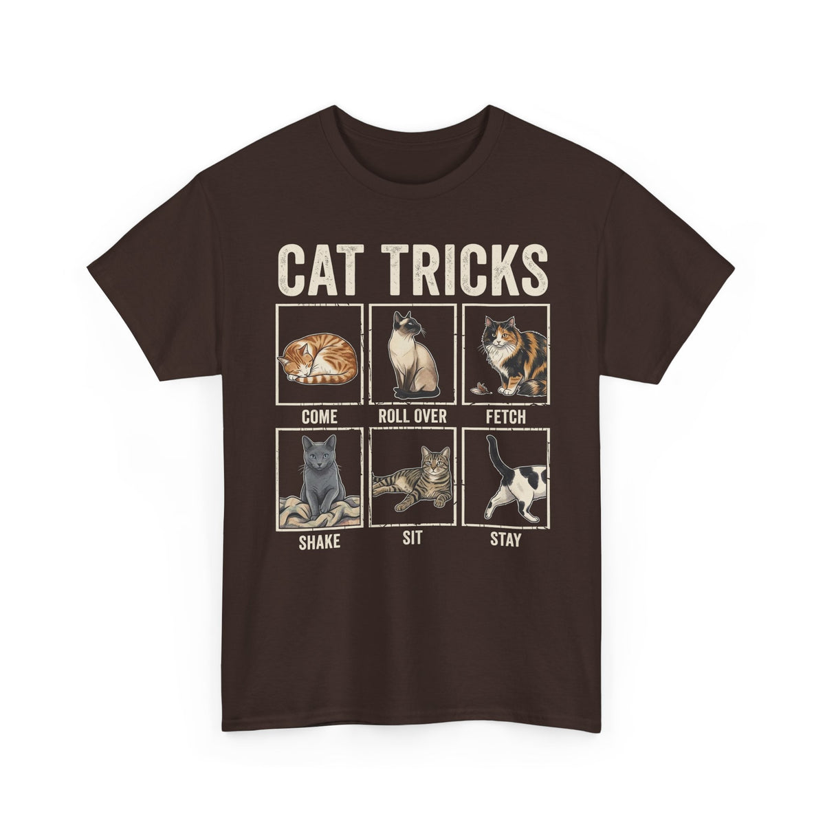 Funny Cat Tricks T-Shirt — Cute Cat Humor Tee