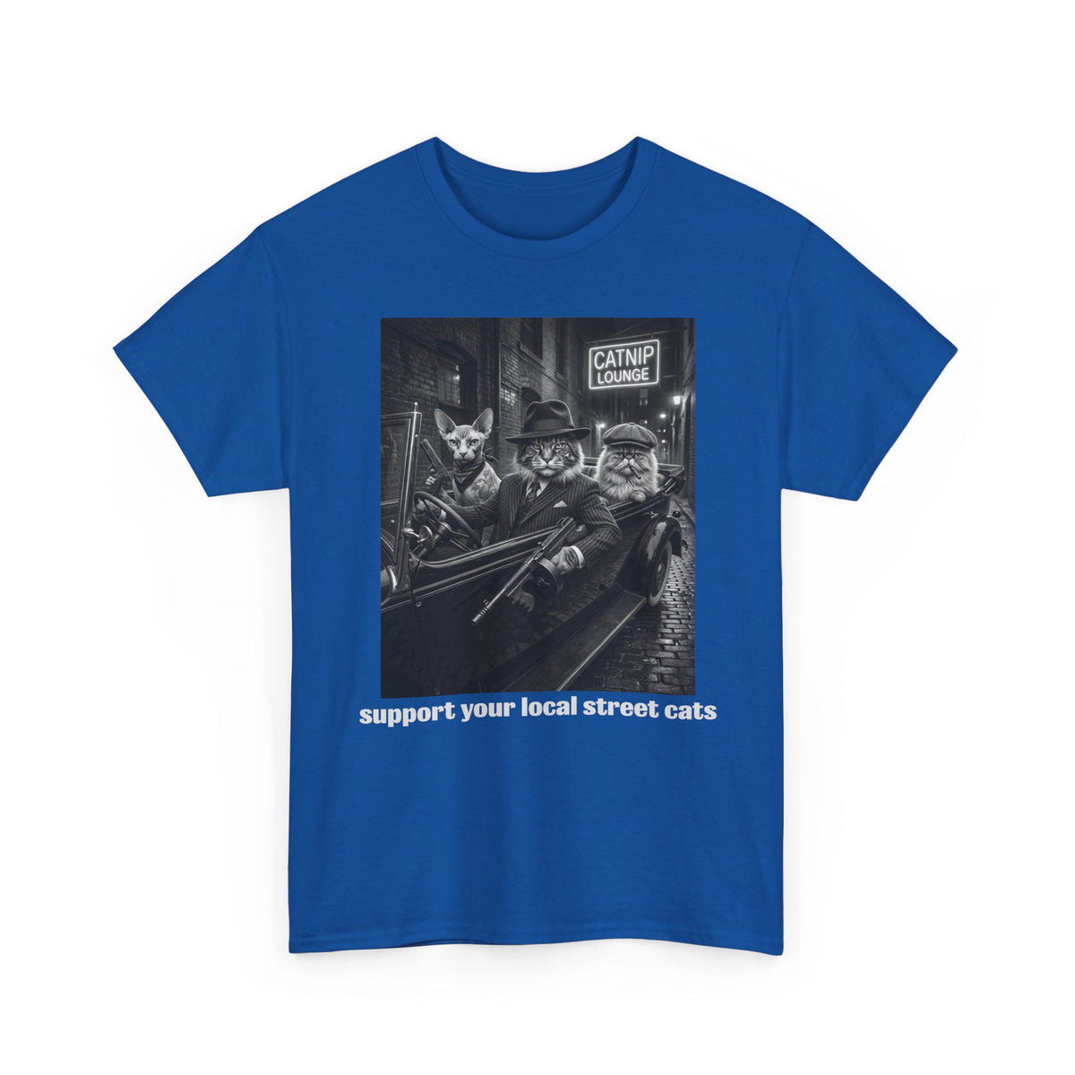 Support Your Local Street Cats T‑Shirt — Retro Rescue Cat Tee