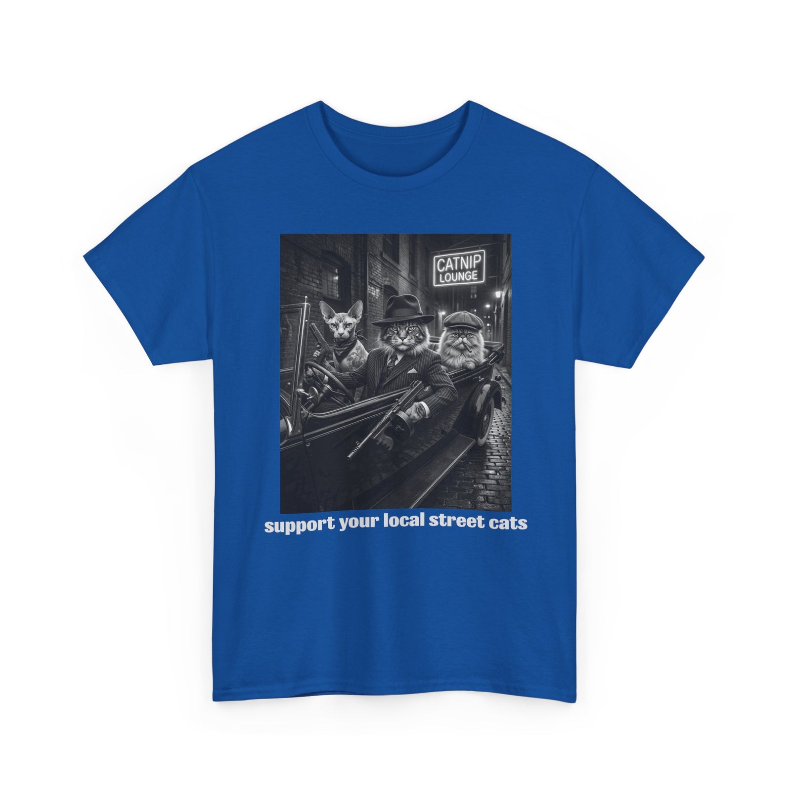 Support Your Local Street Cats T‑Shirt — Retro Rescue Cat Tee