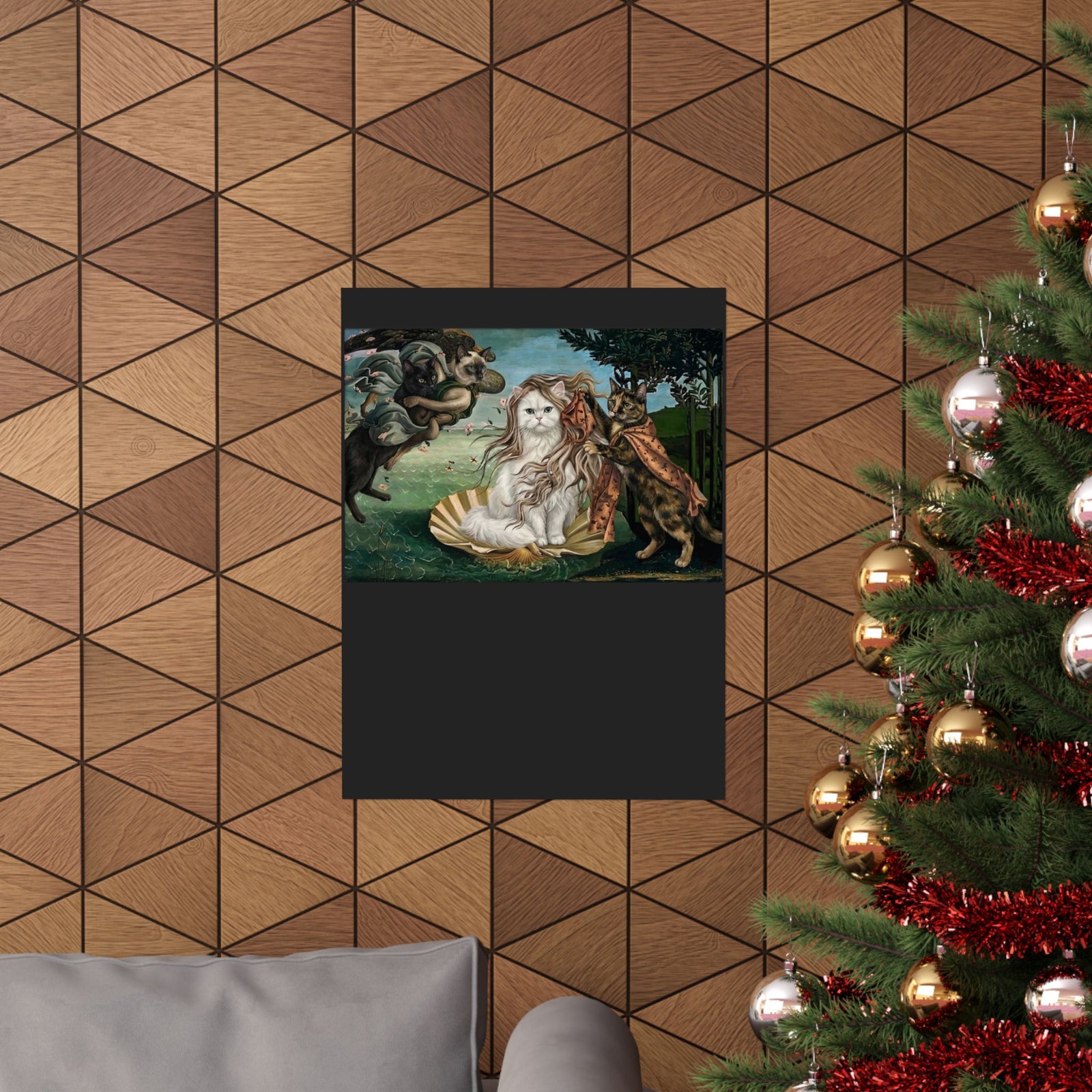 Birth of Venus Kitty Poster — Vintage Art Cat Poster