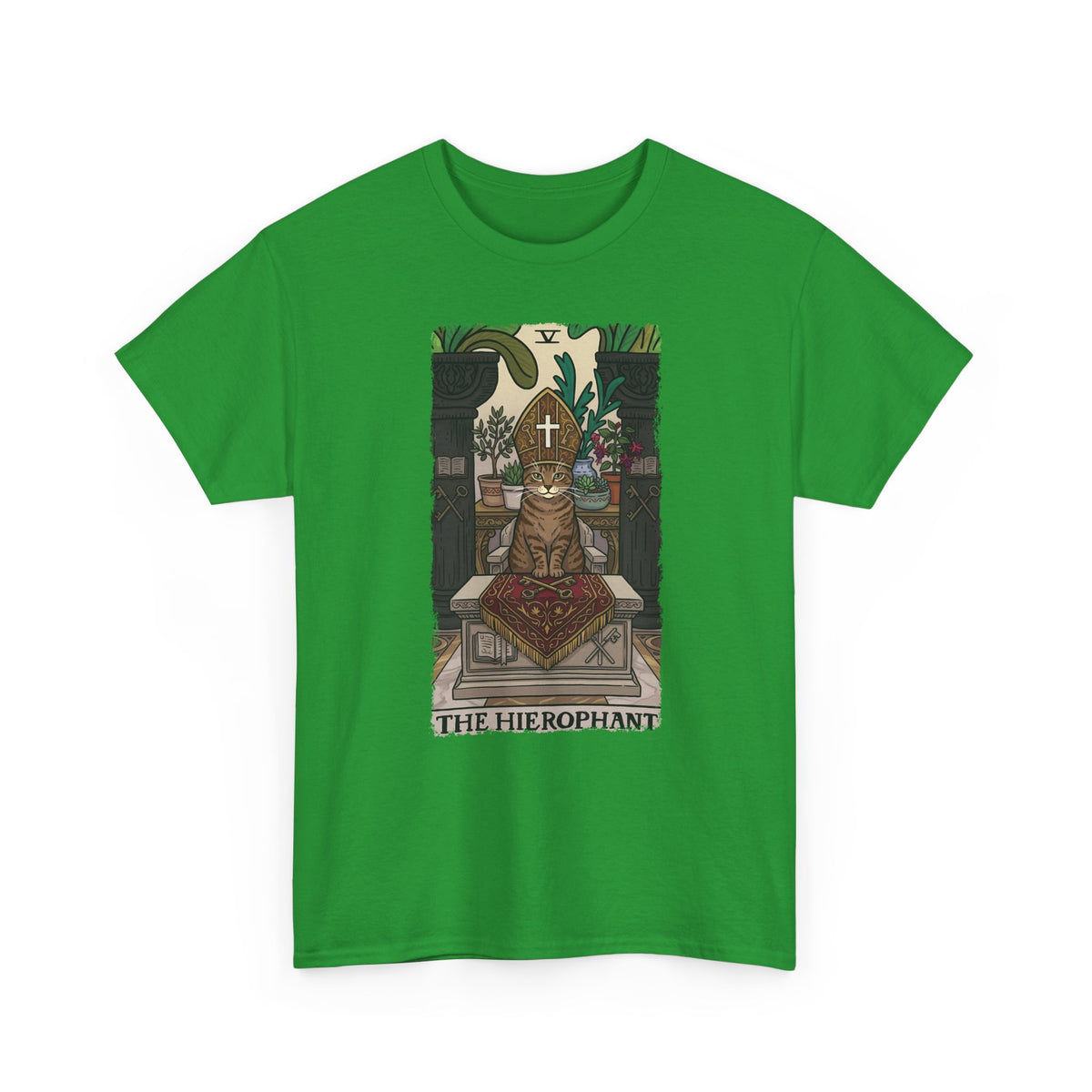 The Hierophant Cat T-Shirt — Mystical Tarot-Inspired Tee