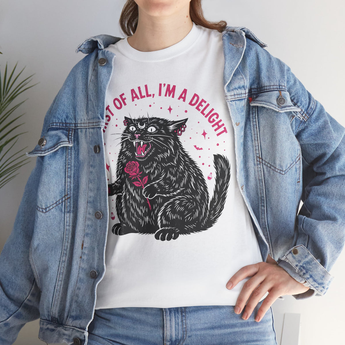 Black Cat "First of All I'm a Delight" T-Shirt
