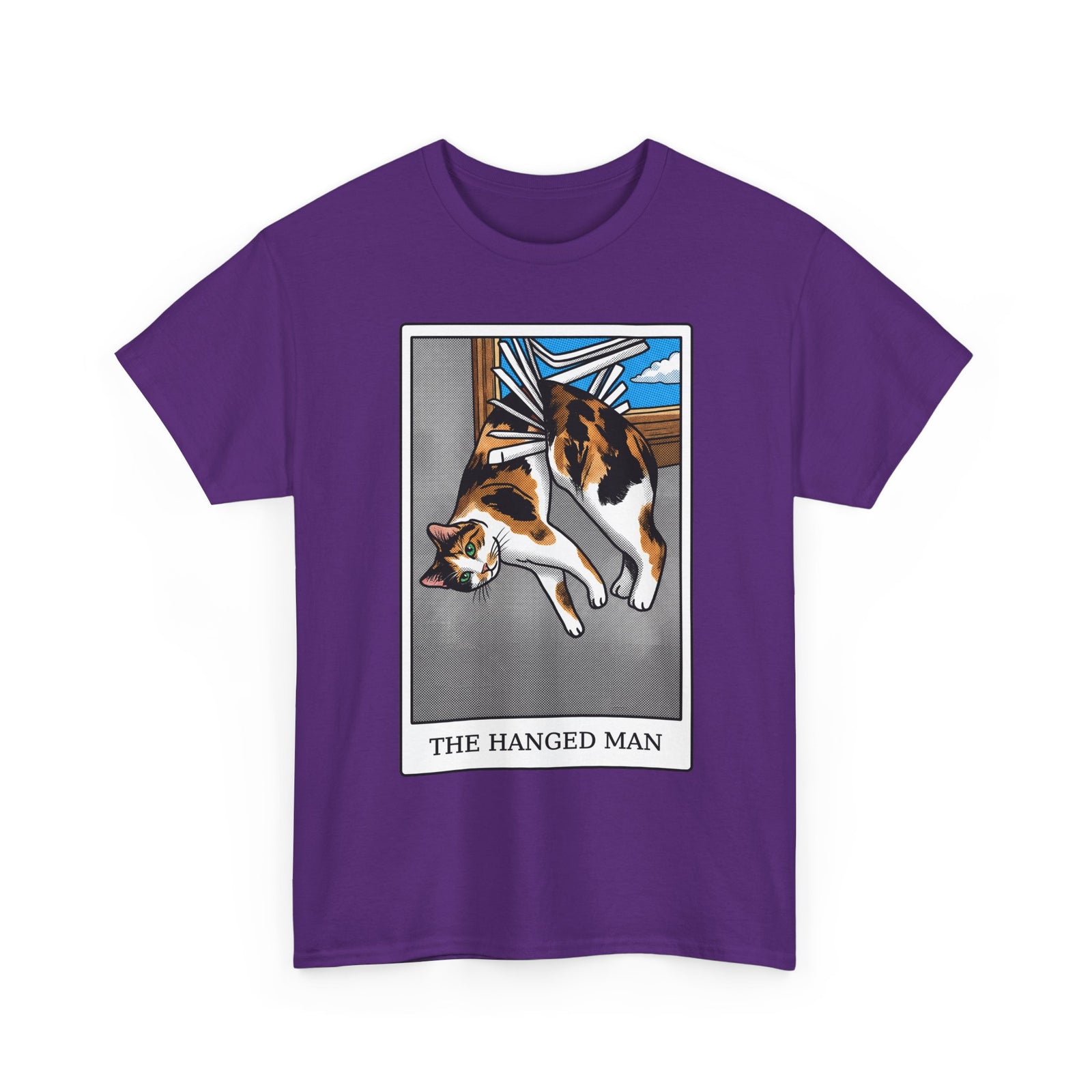 The Hanged Man Calico Cat Tarot Shirt — Funny Window Blinds T-Shirt