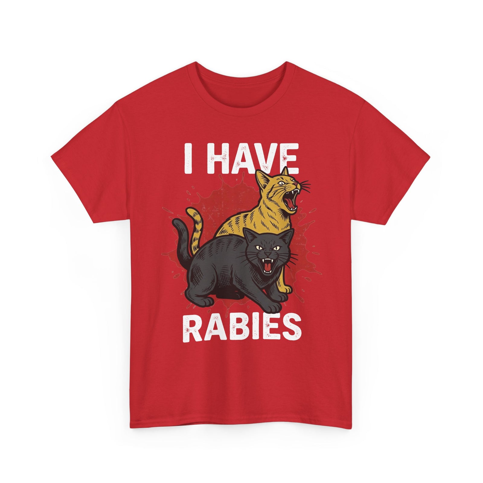 I Have Rabies T-Shirt — Funny Scared Cat Graphic Tee