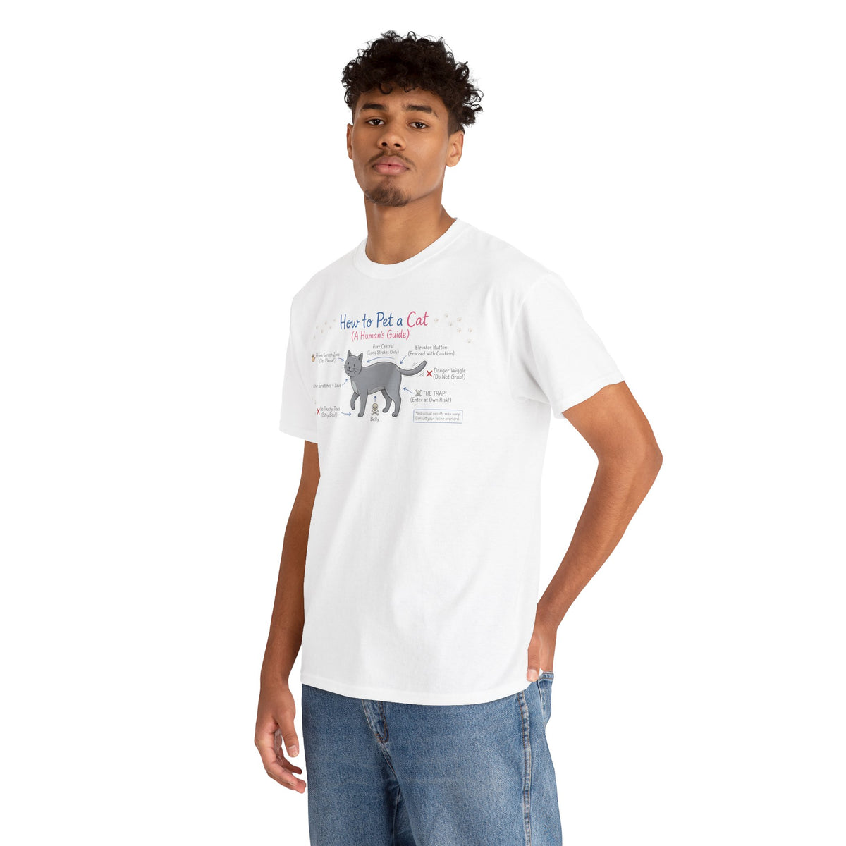 How To Pet A Cat T-Shirt — Funny Cat Care Tee for Cat Lovers