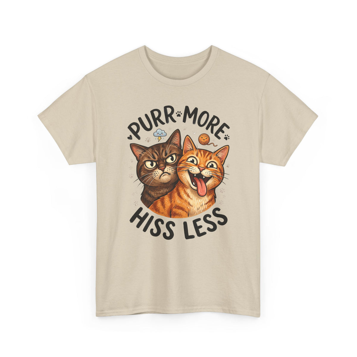 Purr More Hiss Less Cat T-Shirt