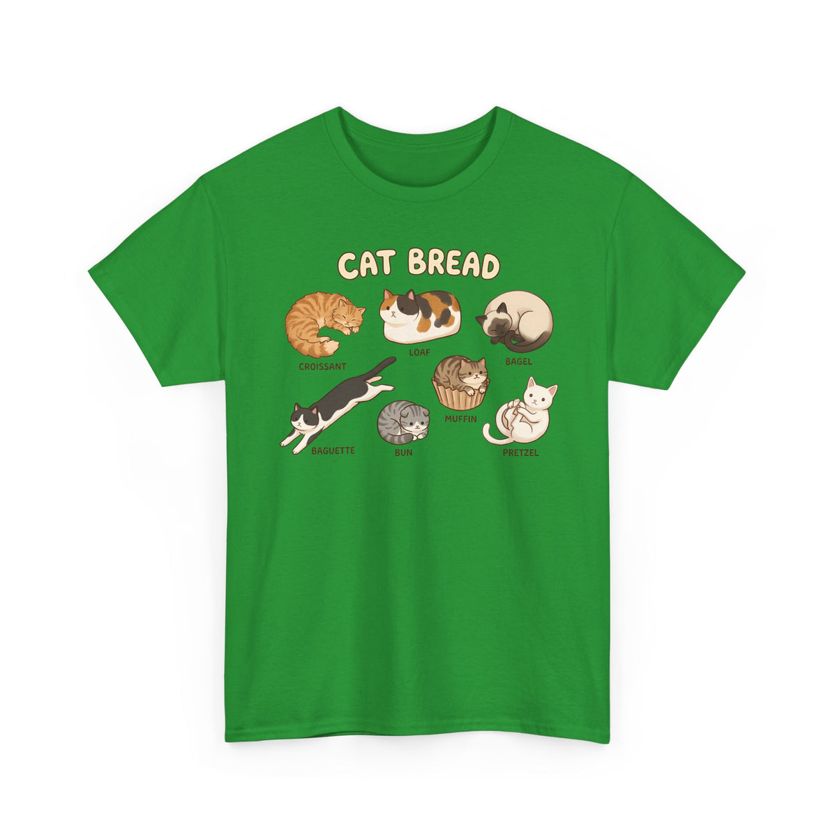 Cats & Breads T-Shirt — Cute Cat and Bread Graphic Tee