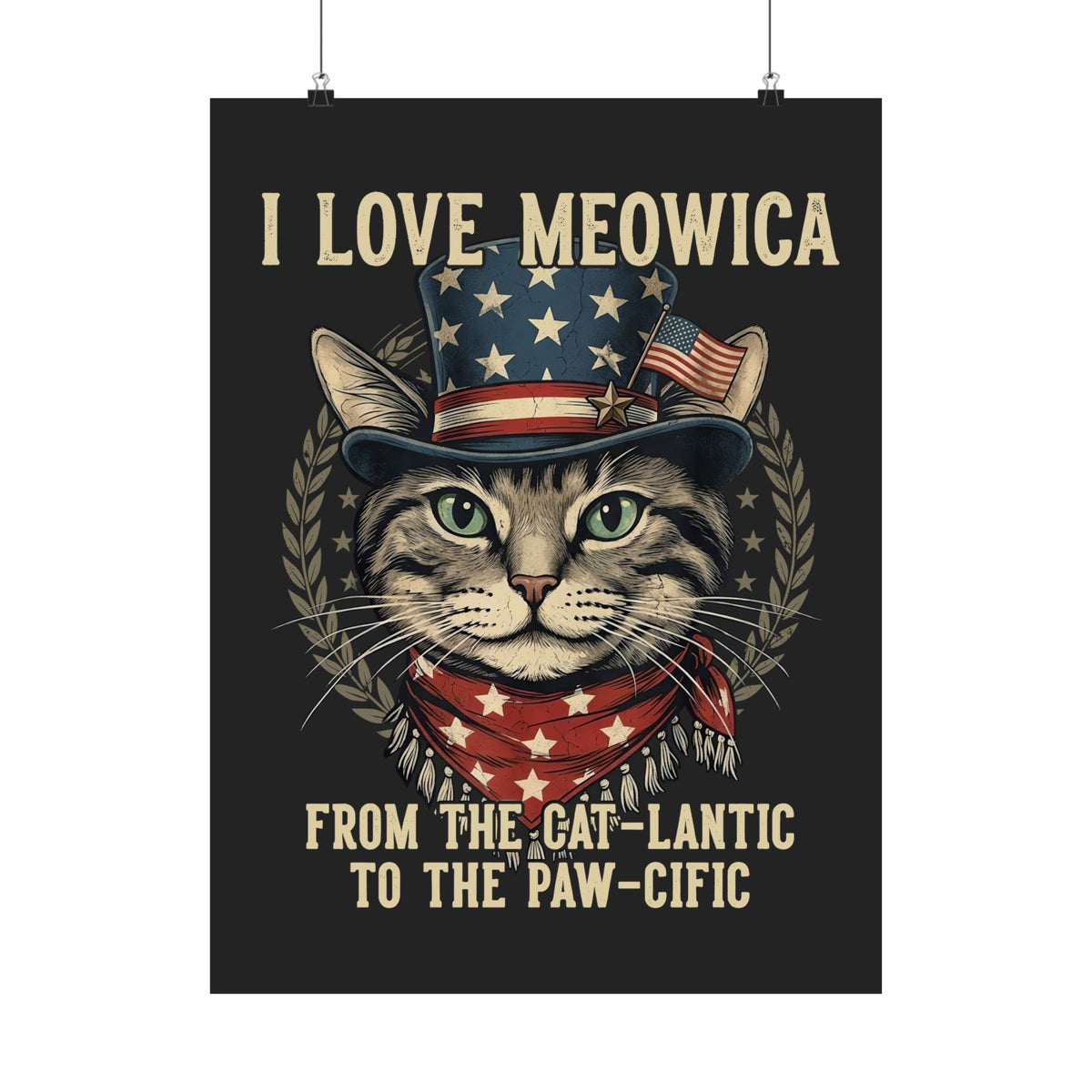 I Love MEOWICA Cat Poster — From the Cat-lantic to the Paw-cific