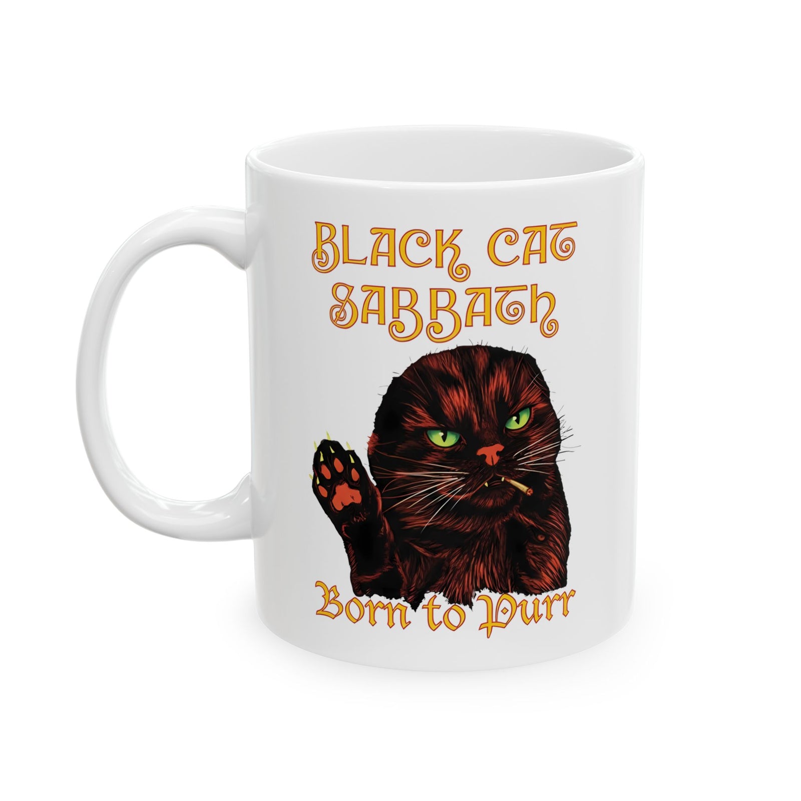 Black Cat Sabbath Ceramic Mug