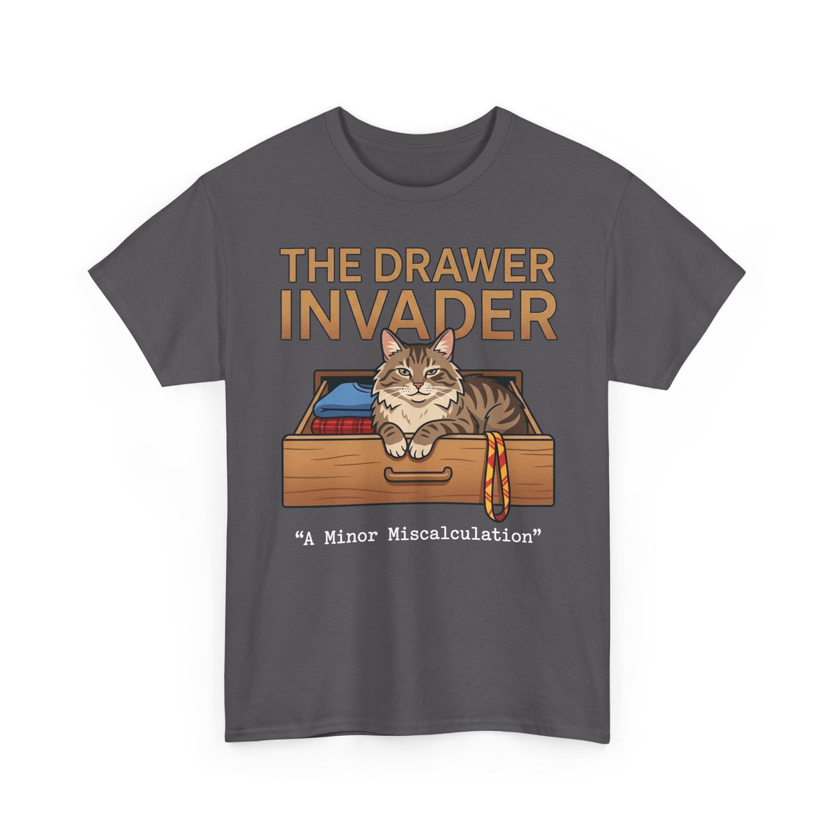 Cat Drawer T‑Shirt — "The Drawer Invader" Cute Cat in Drawer Tee