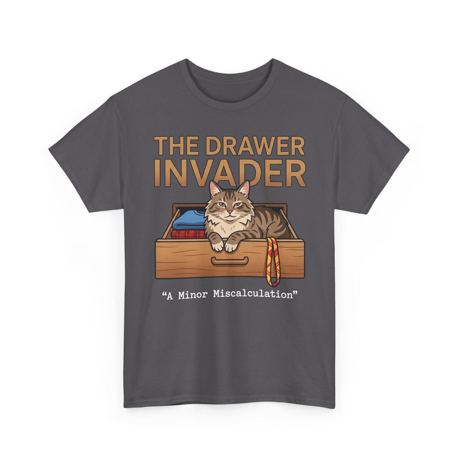 Cat Drawer T‑Shirt — "The Drawer Invader" Cute Cat in Drawer Tee