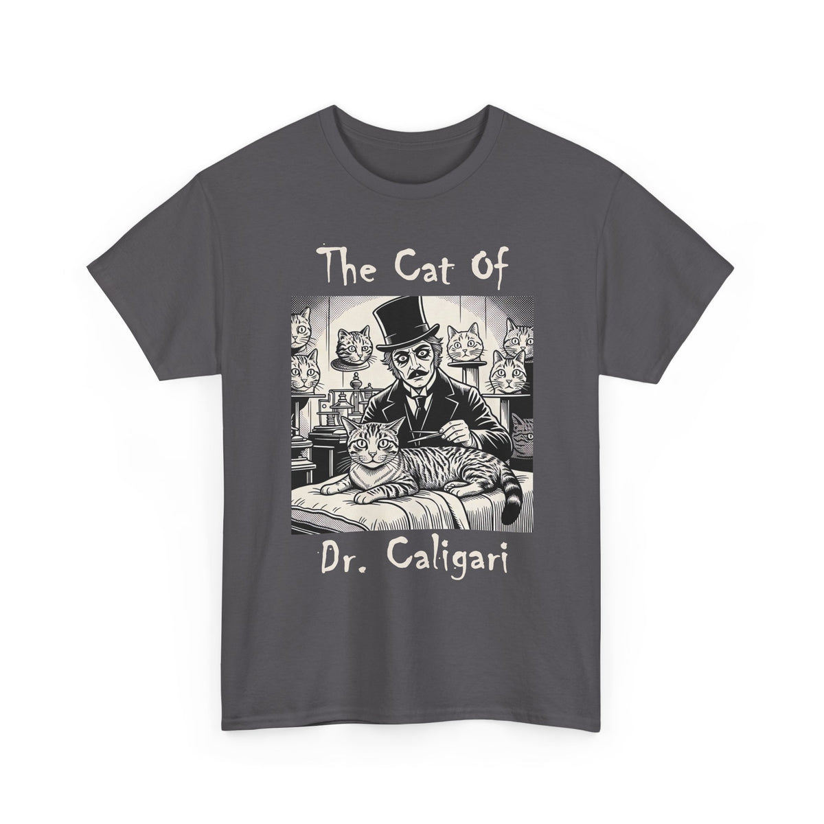 The Cat of Dr. Caligari T-Shirt — Gothic Vintage Horror Cat Tee