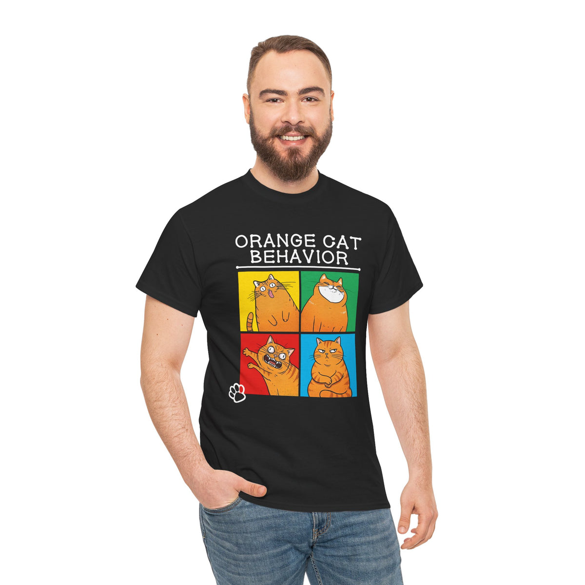 Orange Cat Behavior T-Shirt Funny Cat Lover Tee