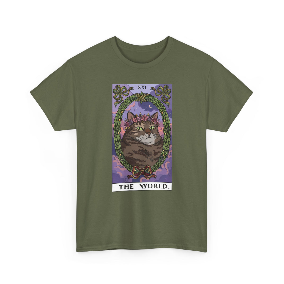 Cat the World Tarot Card T-Shirt