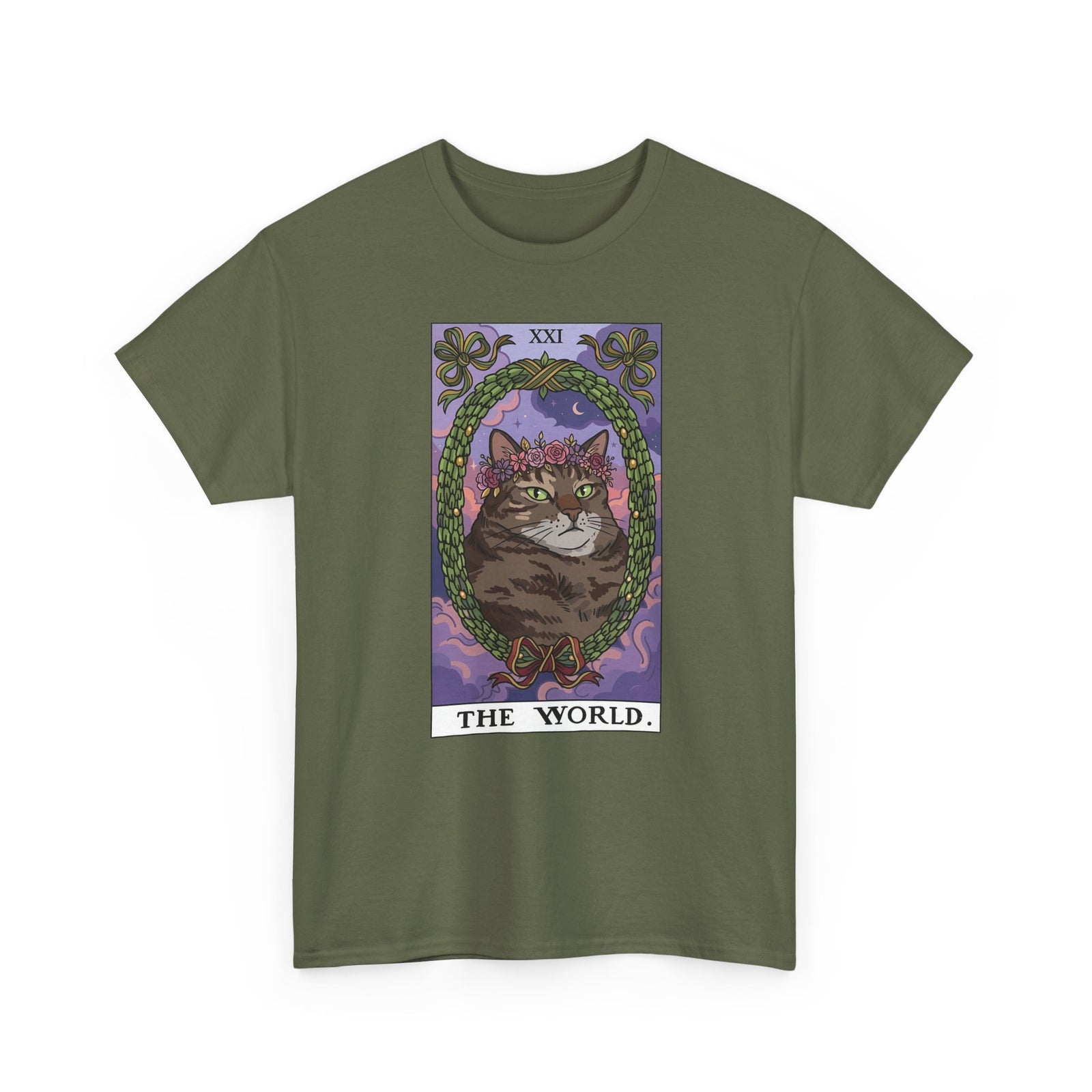 Cat the World Tarot Card T-Shirt