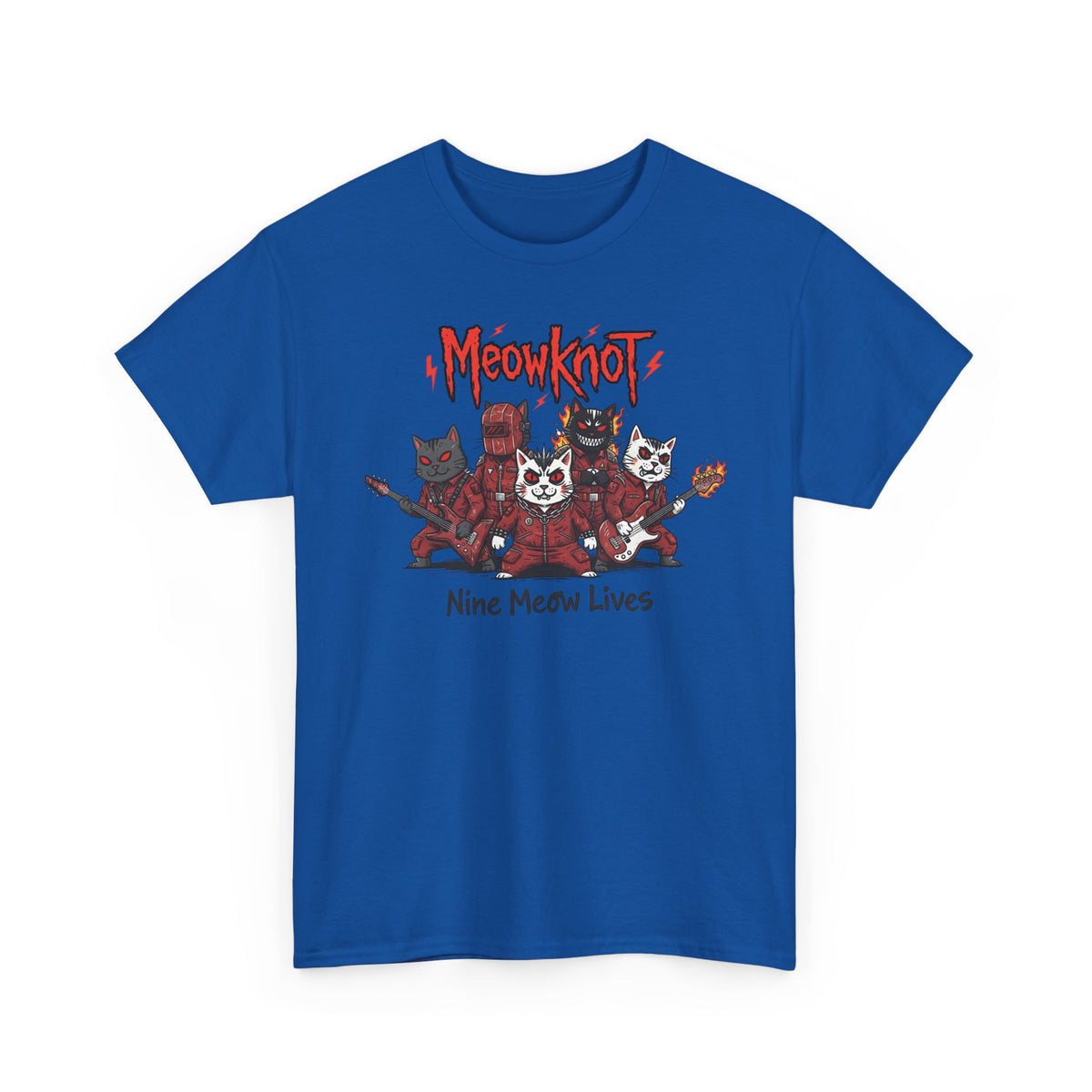 Meowknot Cat Band T-Shirt — Cute Musical Cat Graphic Tee