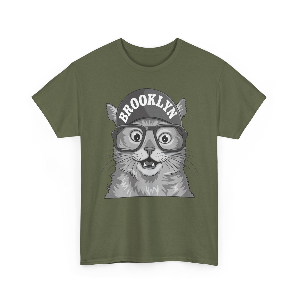 Brooklyn Cat Graphic Tee — Vintage Hipster Cat T-Shirt