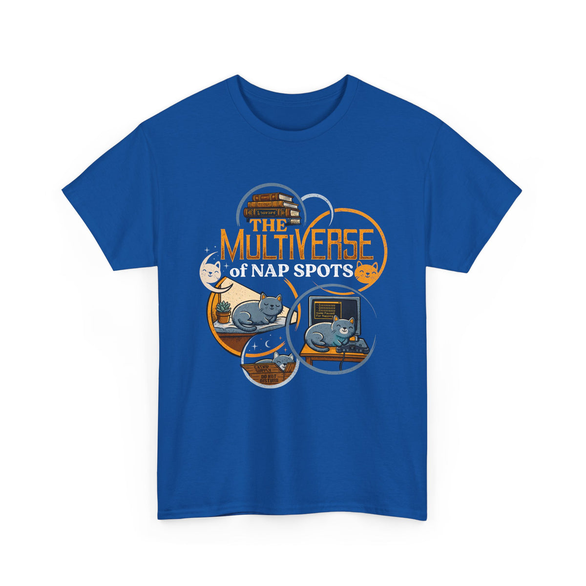 Multiverse Nap Spots Cute Cat T-Shirt — Cute Cat Nap Graphic Tee