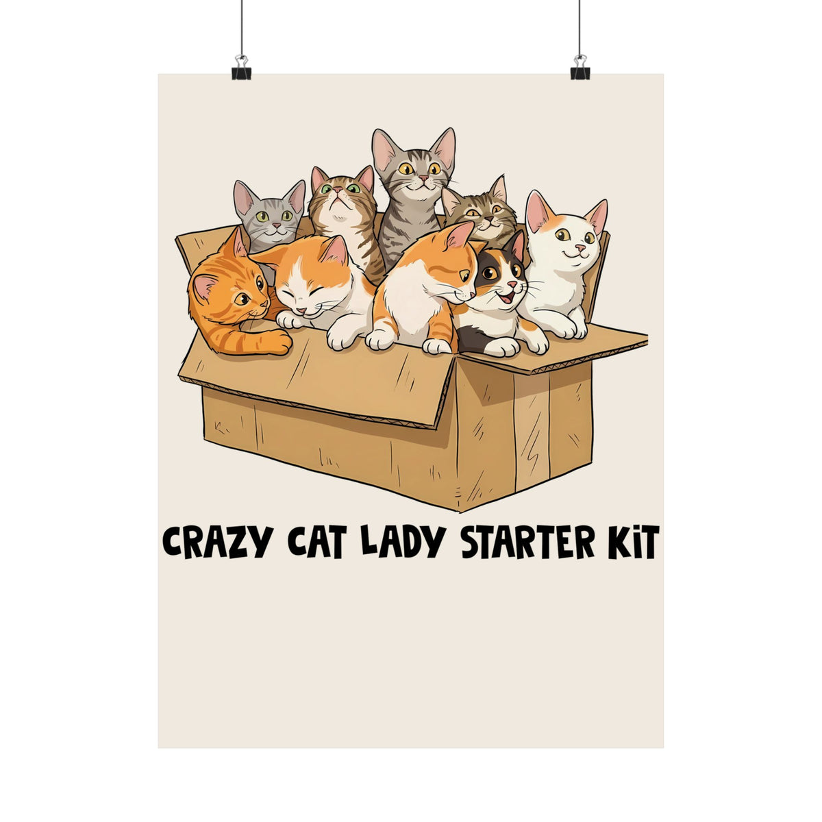 Crazy Cat Lady Starter Kit Poster