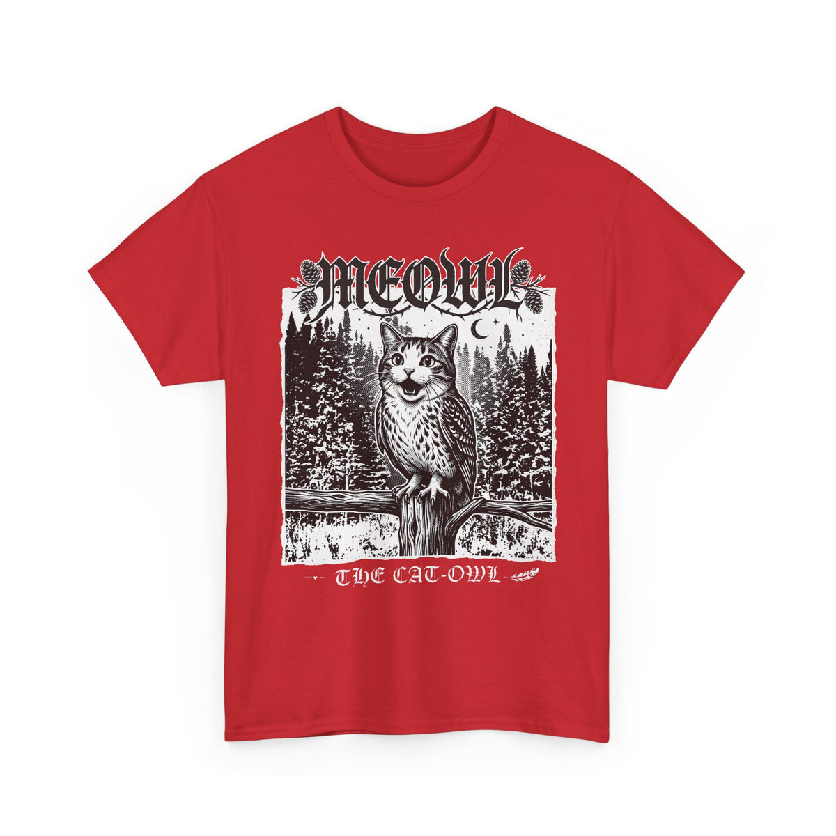 Funny "Meowl the Cat Owl" T‑Shirt