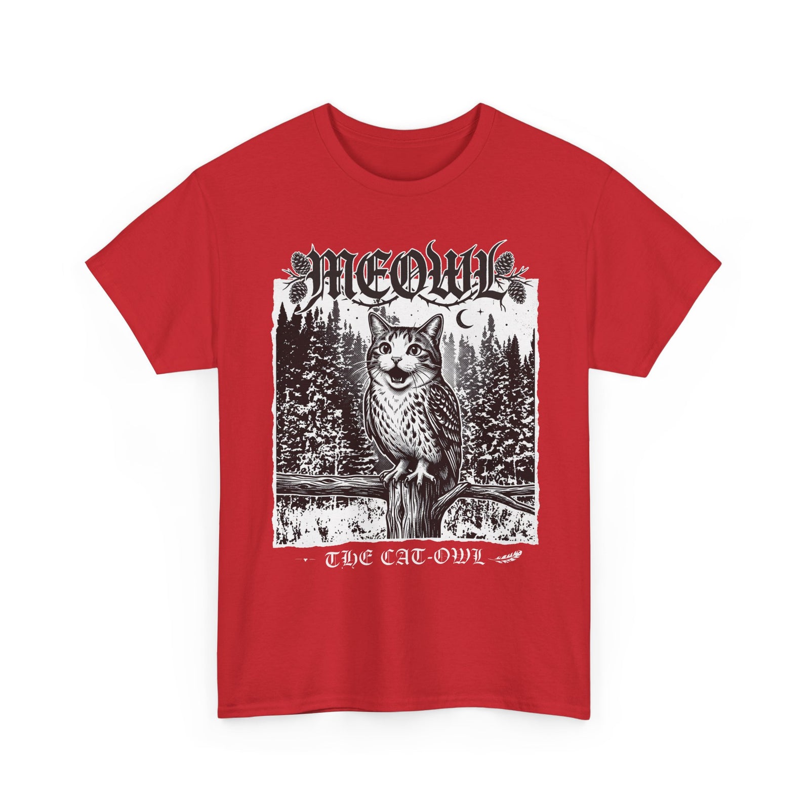 Funny "Meowl the Cat Owl" T‑Shirt
