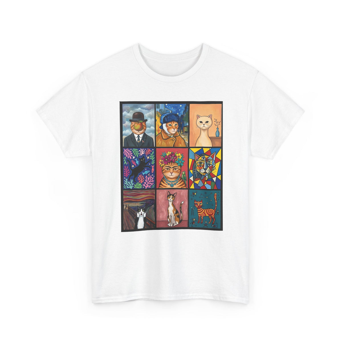 Cats &amp; Art Graphic T-Shirt — Artworks and Cats Design