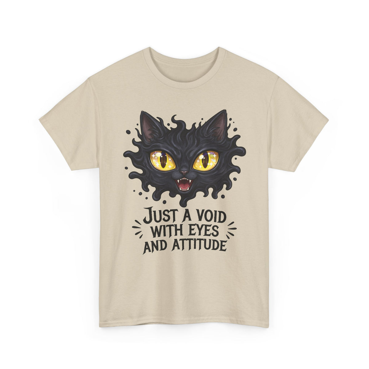 Just A Void With Eyes And Attitude Shirt — Funny Black Cat T-Shirt