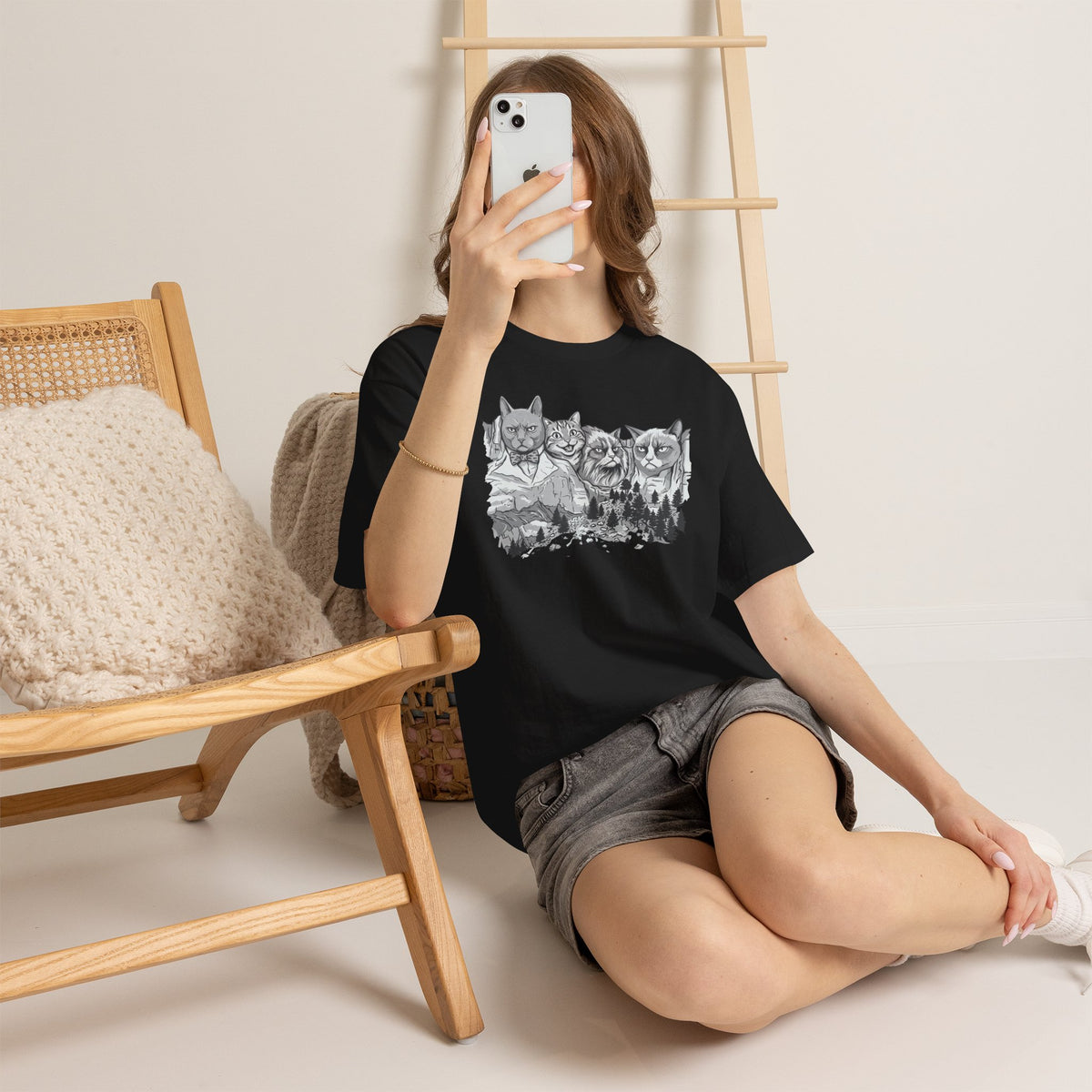 Rushmeow Graphic Tee — Cat Lover T-Shirt