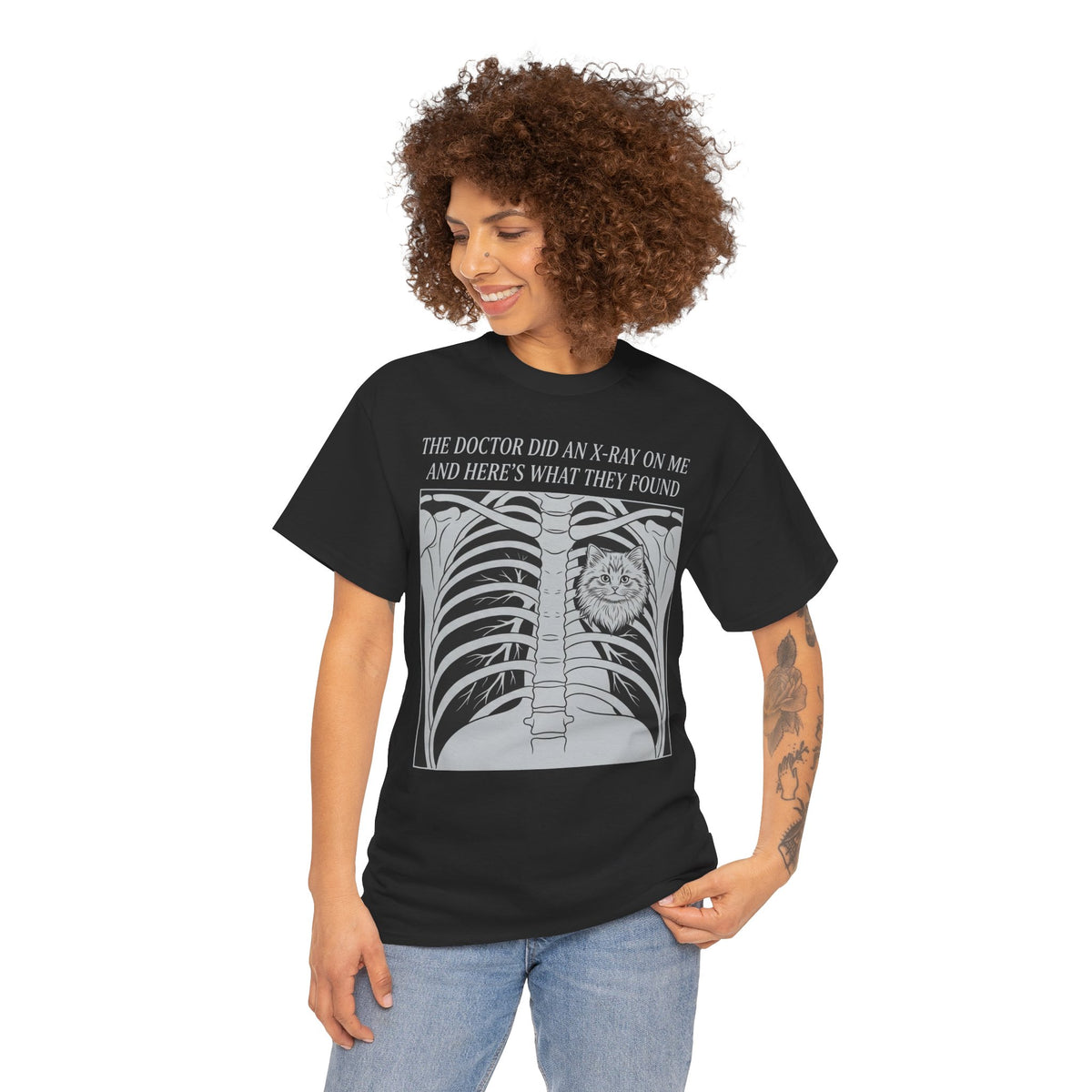 Cat X-Ray Graphic Tee — "The Doctor Did an X-Ray on Me and Here’s What They Found"