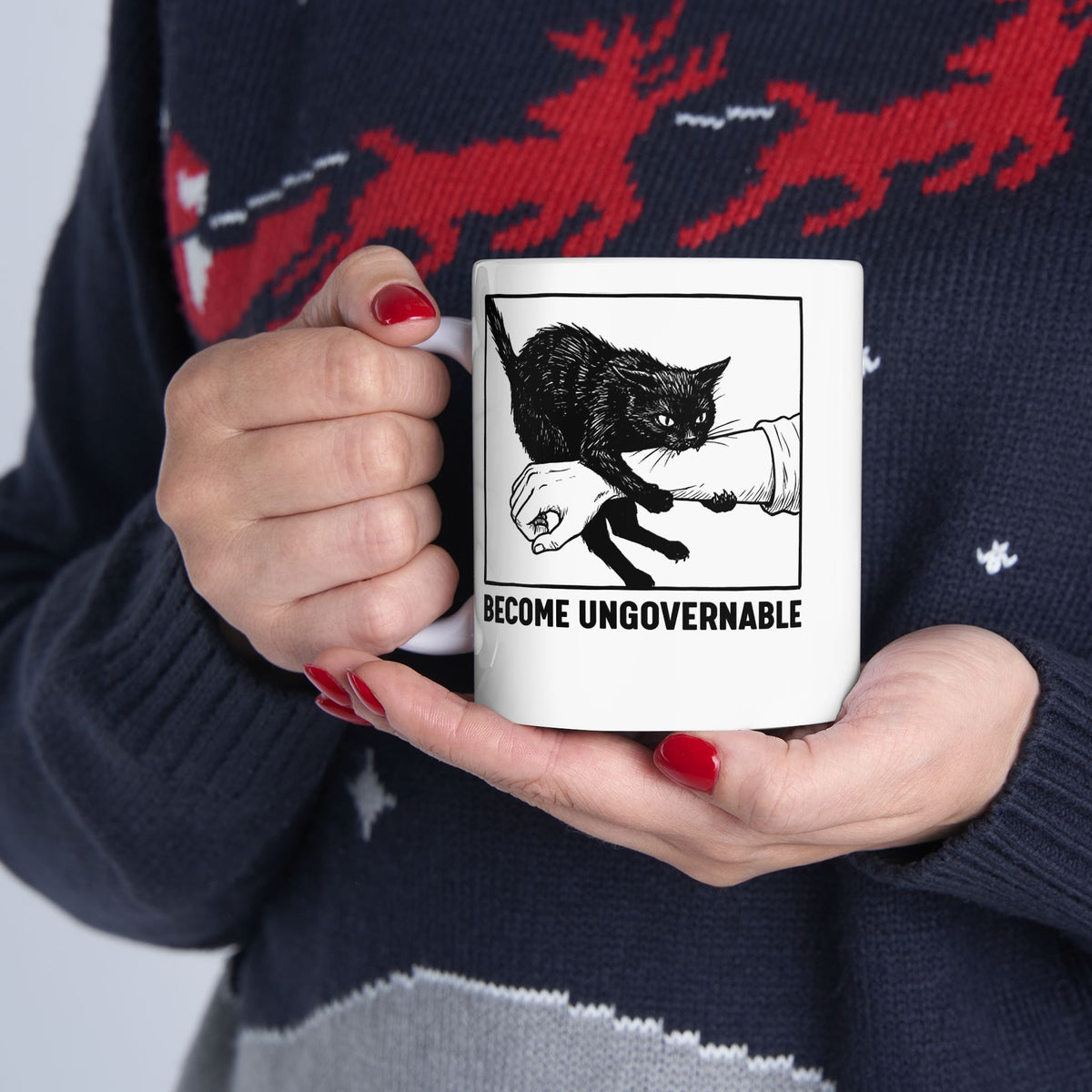 Become Ungovernable Cat Ceramic Mug