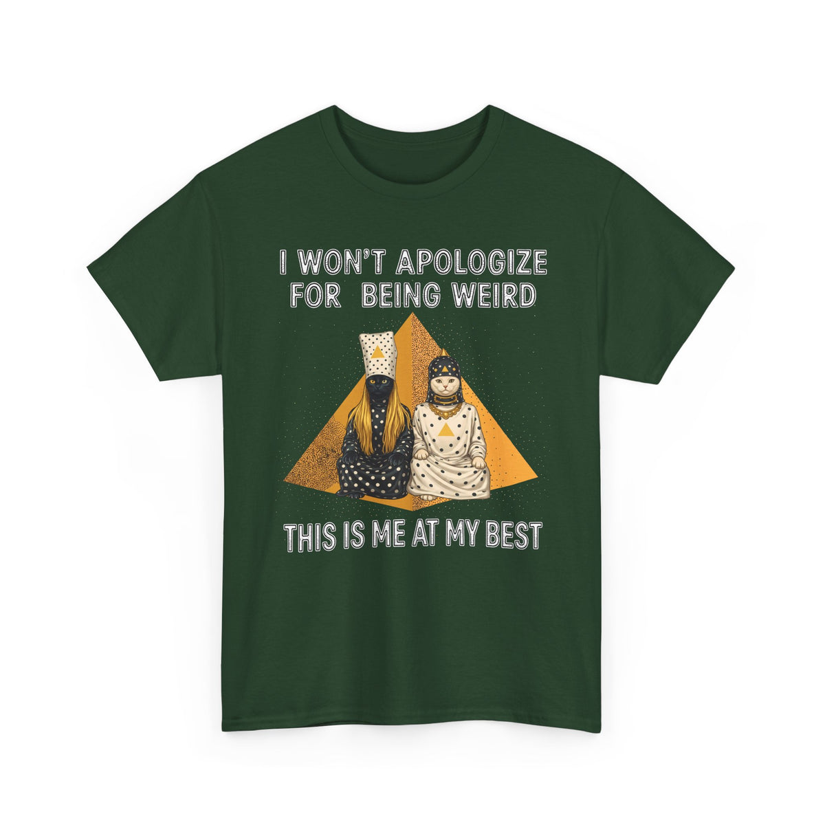 I Won't Apologize For Being Weird T-Shirt — Surreal Retro Cult Cats Graphic