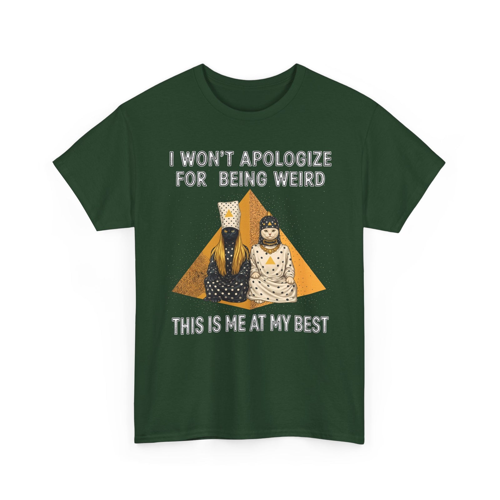 I Won't Apologize For Being Weird T-Shirt — Surreal Retro Cult Cats Graphic