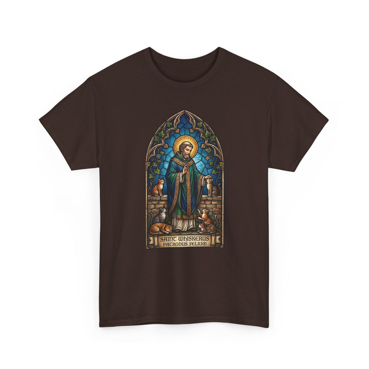 Patronus Felium 'Saint Whiskerus' T-Shirt