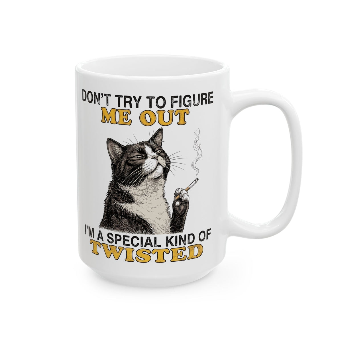 Grumpy Cat Mug "I’m a Special Kind of Twisted" Funny Sarcastic Cat Mug for Cat Lovers