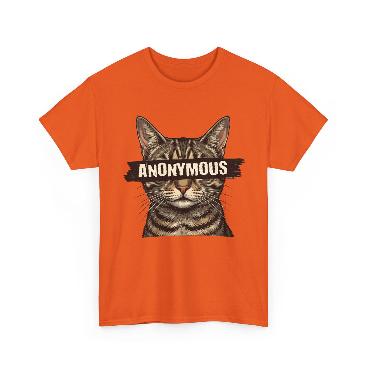 "Anonymous" Censored Cat T-Shirt, Edgy Feline Graphic Tee