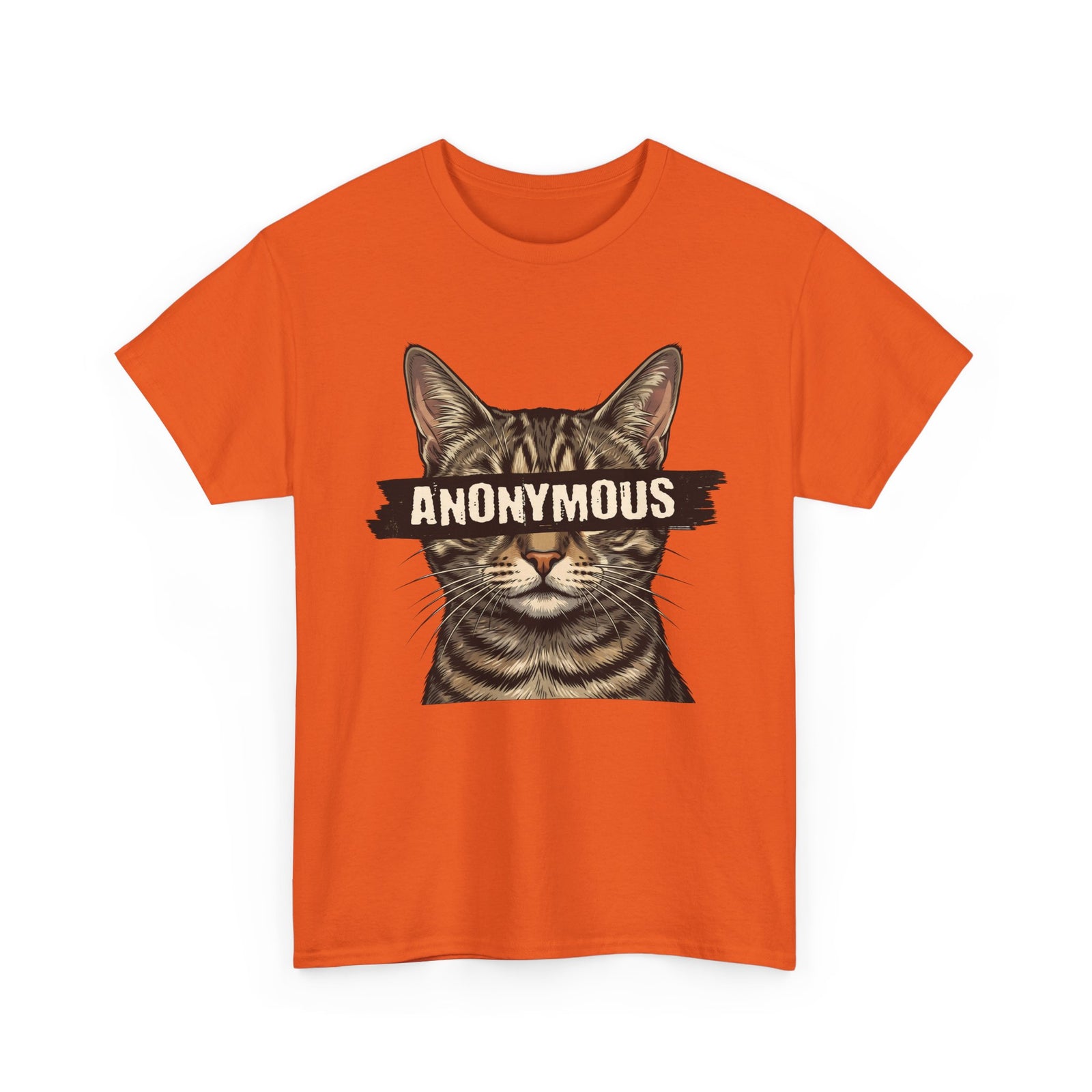 "Anonymous" Censored Cat T-Shirt, Edgy Feline Graphic Tee