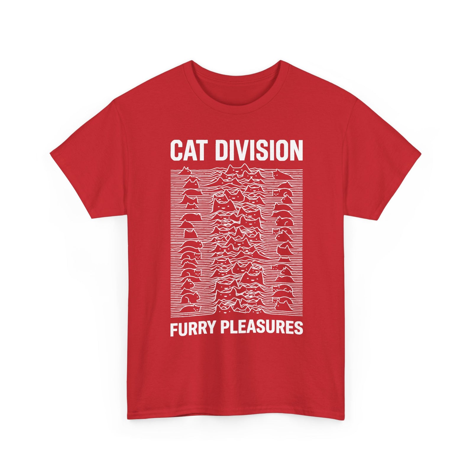 Cat Division Tee — "Furry Pleasures" Graphic Cat Silhouette Shirt