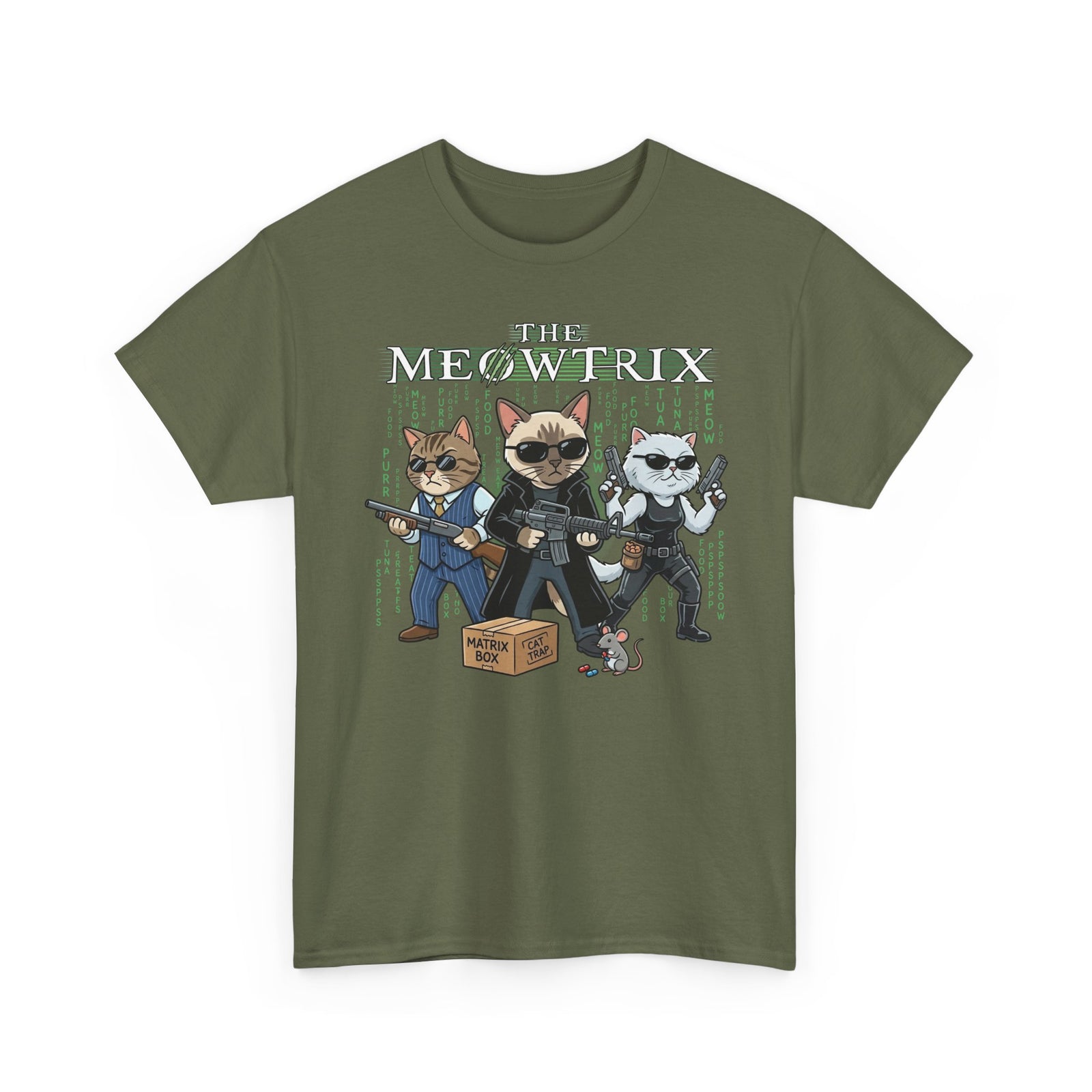 The Meowtrix Cat Movie Parody T-Shirt