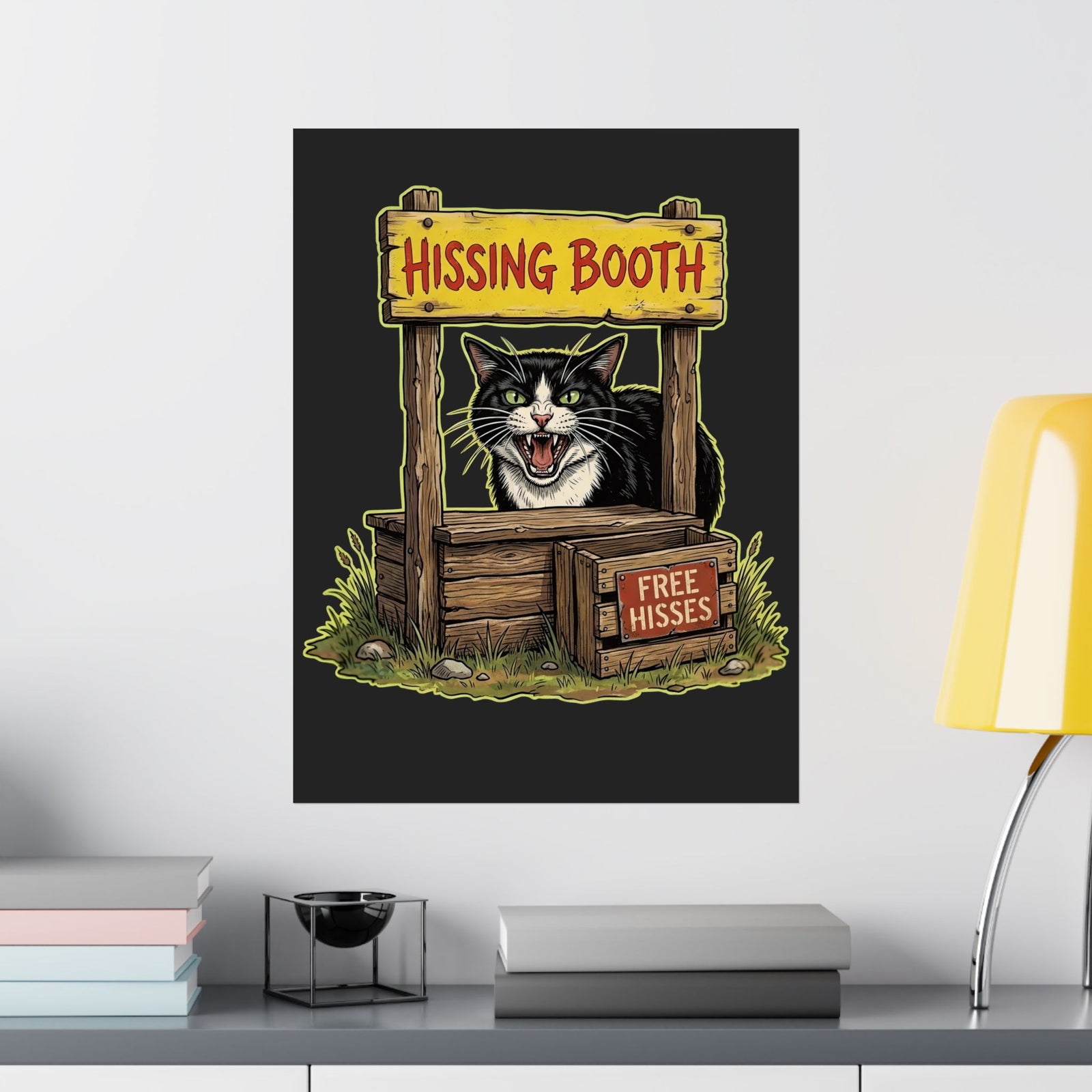 Hissing Booth Cat Poster