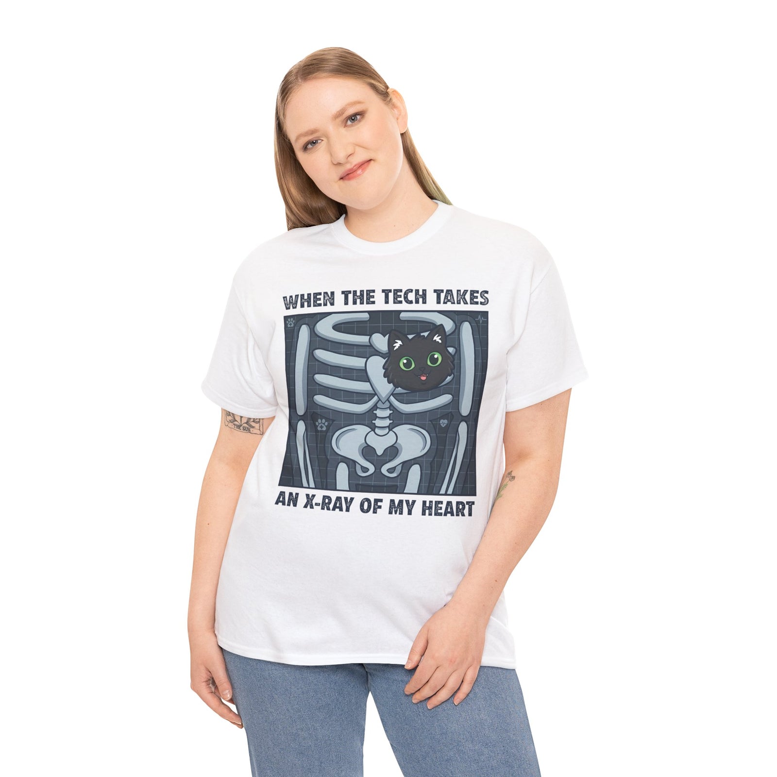 MY HEART IS 100% CAT T-Shirt — Cat Lover Tee