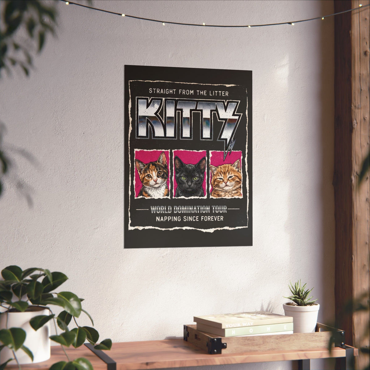 Straight From the Litter Kitty Poster Funny Cat Lover Poster
